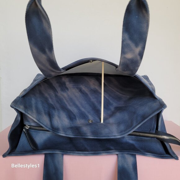 COACH Tie Dye Cargo 42 Canvas Large Tote -Midnight Navy color - Picture 13 of 16